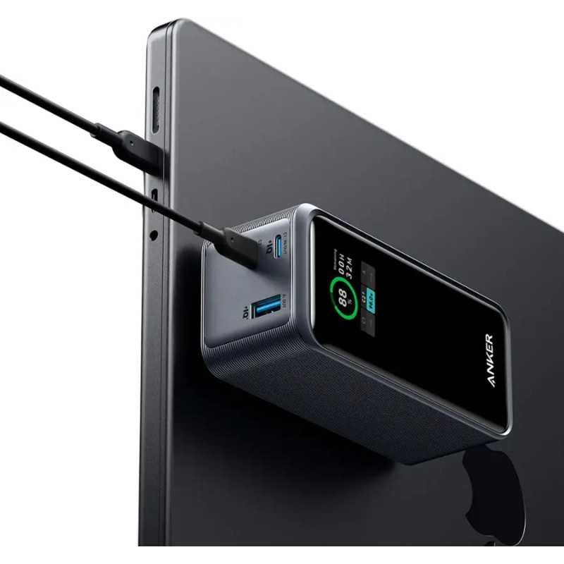 Anker - Power Bank (20000mAh, 200W, 3-Port) - Black